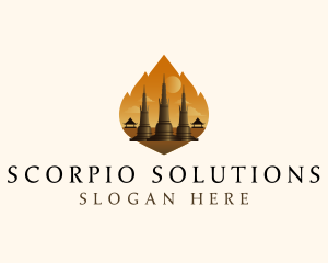 Thai Temple Landmark logo design