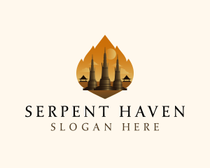 Thai Temple Landmark logo design