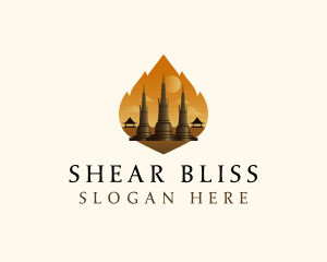 Thai Temple Landmark logo design