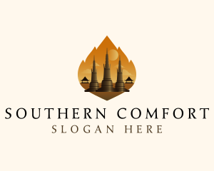 Thai Temple Landmark logo design