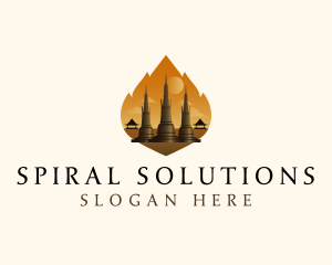 Thai Temple Landmark logo design