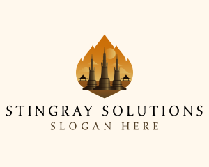 Thai Temple Landmark logo design