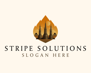 Thai Temple Landmark logo design