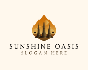 Thai Temple Landmark logo design