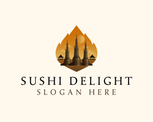 Thai Temple Landmark logo design