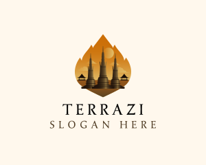 Thai Temple Landmark logo design