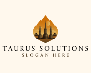 Thai Temple Landmark logo design