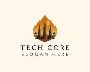 Thai Temple Landmark logo design