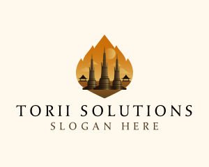 Thai Temple Landmark logo design