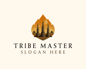 Thai Temple Landmark logo design