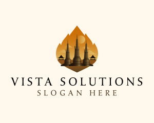 Thai Temple Landmark logo design