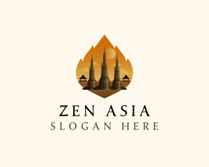 Asia - Thai Temple Landmark logo design
