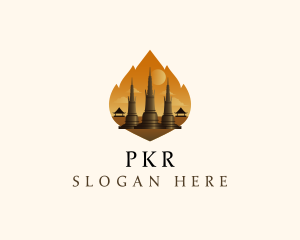 Thai Temple Landmark logo design