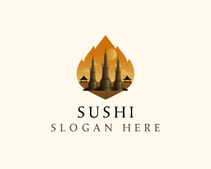 Thai Temple Landmark logo design