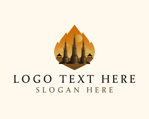 Thai Temple Landmark logo design
