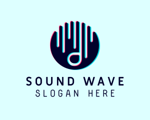 Volume - Soundwave Music Note logo design