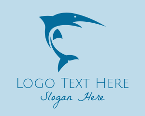 Seafood - Fishing Blue Marlin logo design