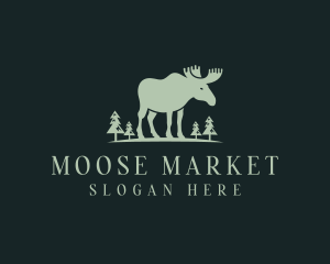 Moose - Wild Moose Elk Wildlife logo design