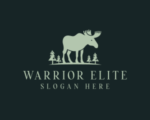 Reindeer - Wild Moose Elk Wildlife logo design