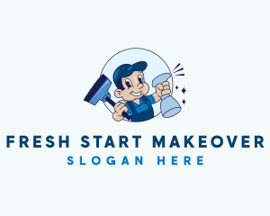 Makeover - Janitor Cleaning Sanitation logo design
