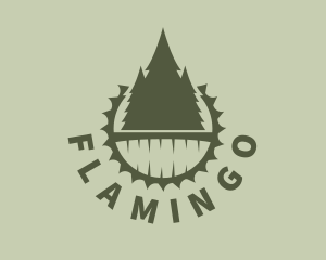 Pine Tree Sawmill Badge Logo