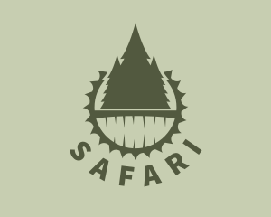 Lumber - Pine Tree Sawmill Badge logo design