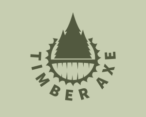 Pine Tree Sawmill Badge logo design