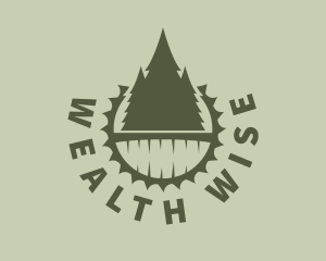 Sawmill - Pine Tree Sawmill Badge logo design