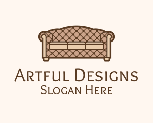 Retro Sofa Furniture logo design