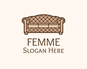 Retro Sofa Furniture logo design