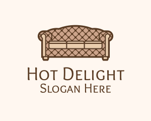 Retro Sofa Furniture logo design