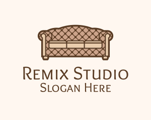 Retro Sofa Furniture logo design