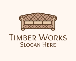 Retro Sofa Furniture logo design