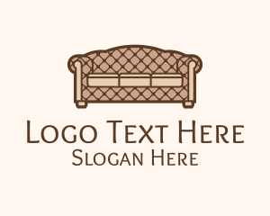Sofa - Retro Sofa Furniture logo design