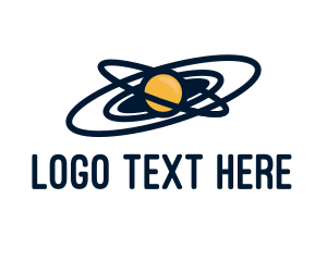 Exploration - Planetary Orbit Galaxy logo design