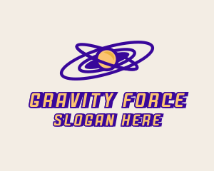 Gravity - Planetary Orbit Galaxy logo design