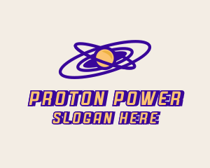 Proton - Planetary Orbit Galaxy logo design