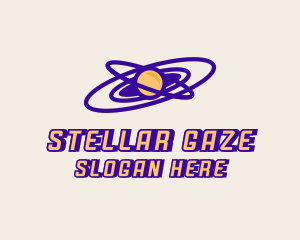 Astronomy - Planetary Orbit Galaxy logo design