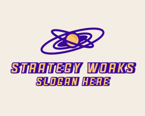 Planetary Orbit Galaxy logo design