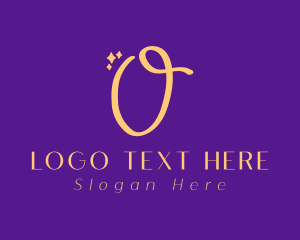 Beauty Parlour - Gold Sparkle Letter O logo design