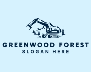 Blue Mountain Logging logo design