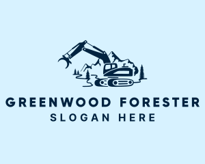 Blue Mountain Logging logo design