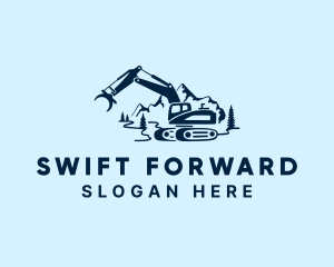 Forwarder - Blue Mountain Logging logo design