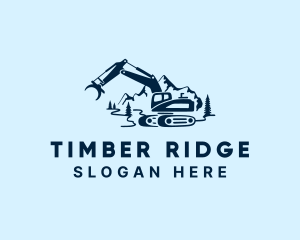 Logging - Blue Mountain Logging logo design