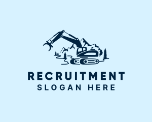 Heavy Equipment - Blue Mountain Logging logo design