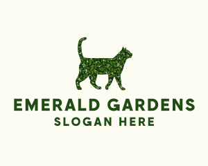 Plant Cat Gardening logo design