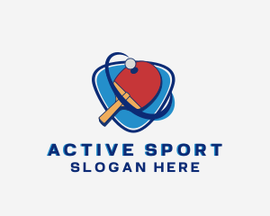 Player - Pingpong Paddle Sports logo design