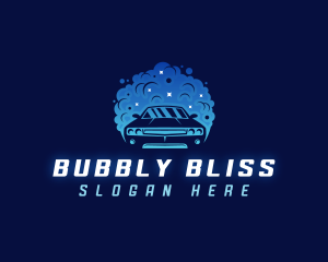 Car Cleaning Bubble logo design