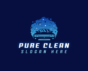 Car Cleaning Bubble logo design