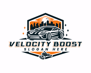 Acceleration - City Car Detailing logo design